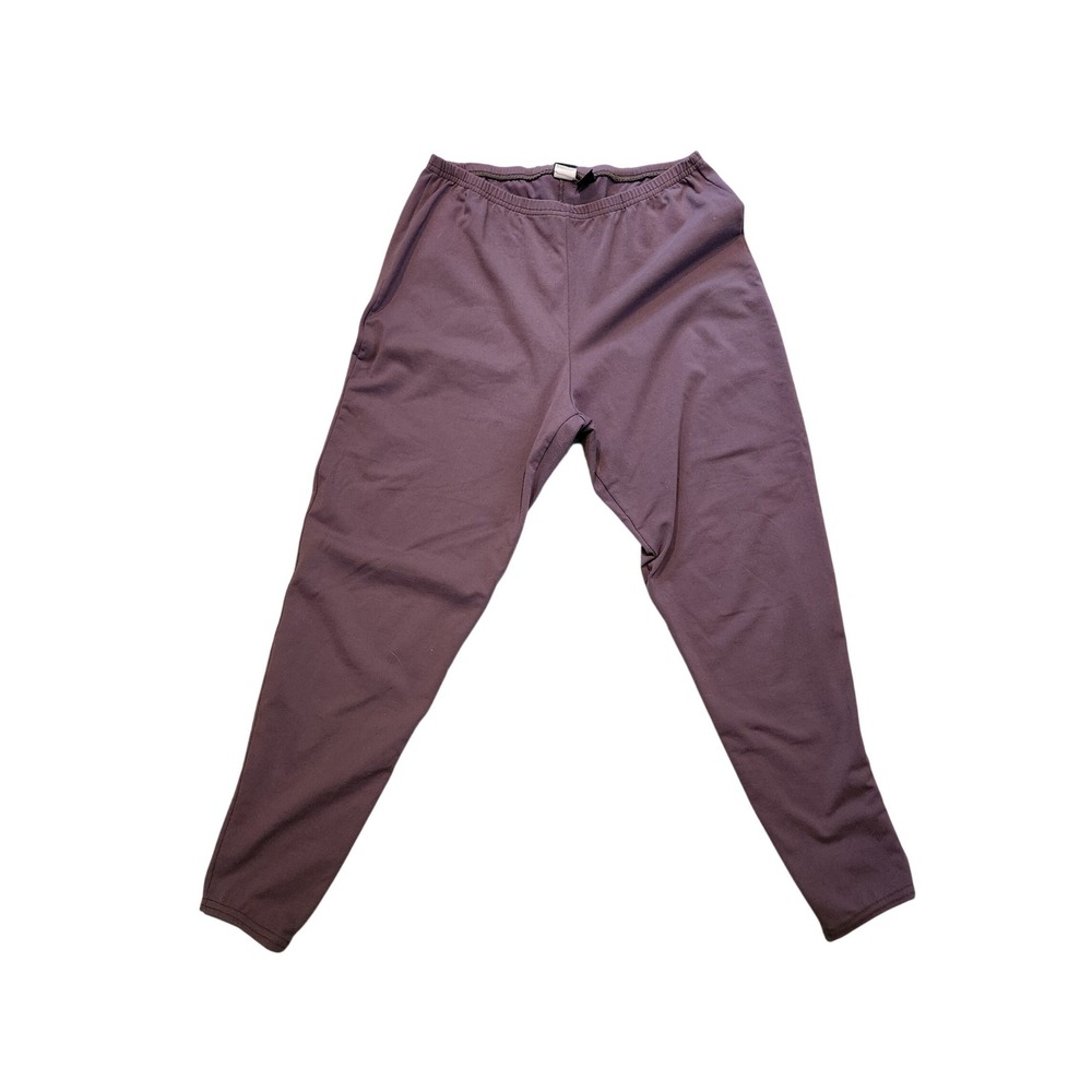 Patagonia Womens Medium Plum Purple Base Layer Leggings Nylon Lycra Made in USA